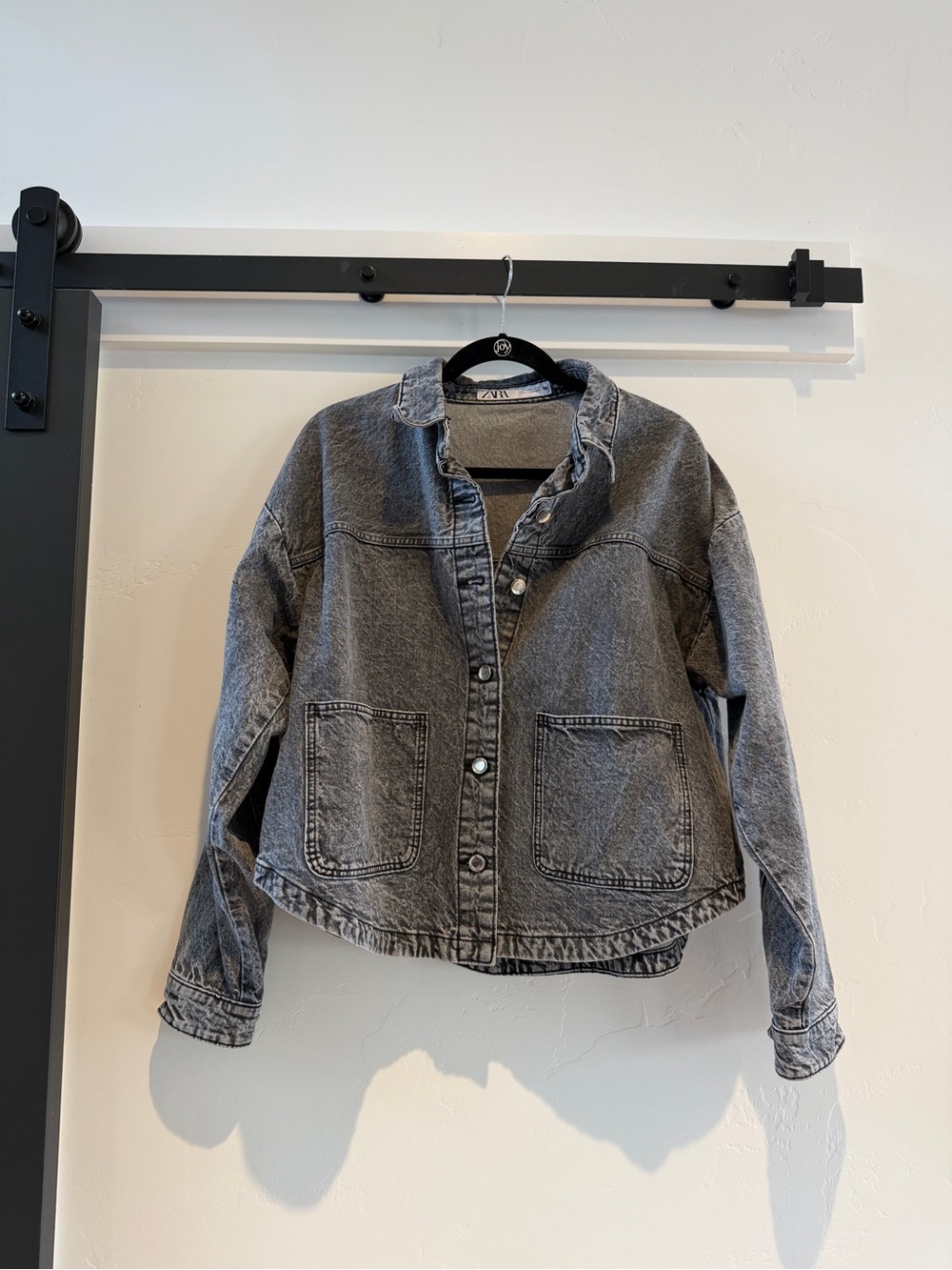 ZARA Gray Washed Denim Jacket ✨